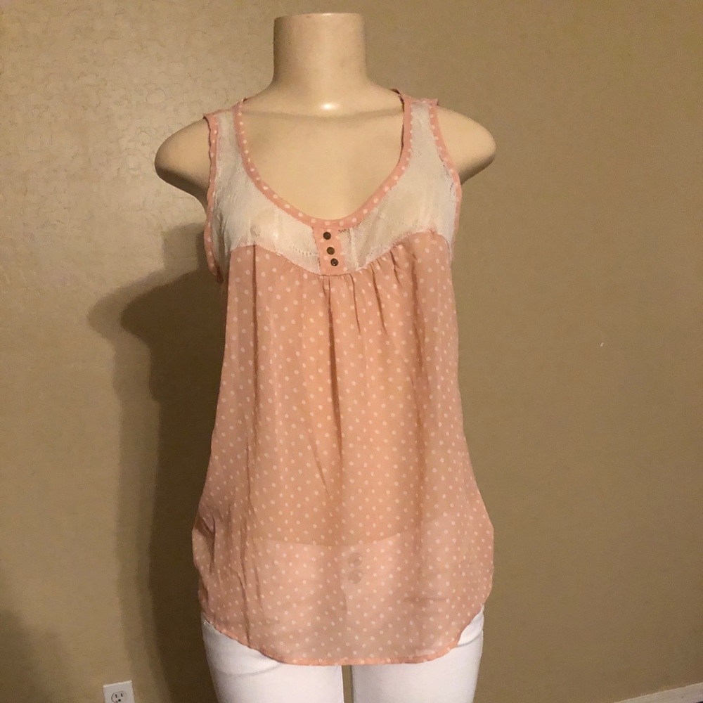 Pink Polka Dot Top